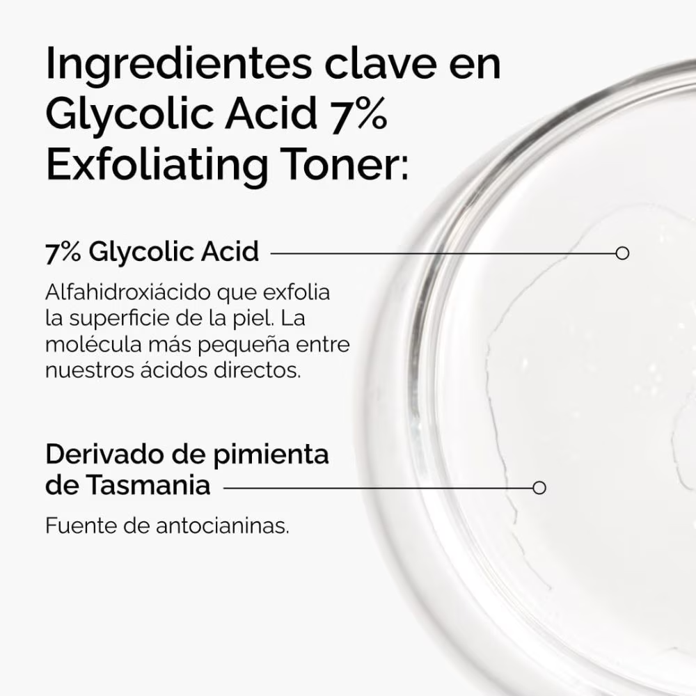 The Ordinary Ácido Glicólico 7% Tónico Exfoliante 100 ml